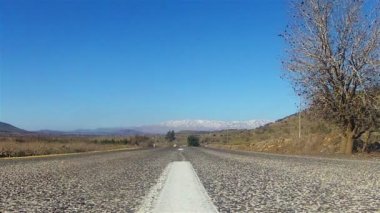 Golan Tepeleri, Mount Hermon görünümünü yolda