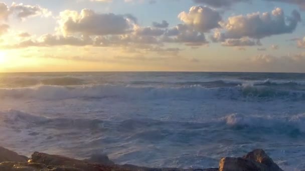 Tel Aviv promenáda v sunset2 — Stock video