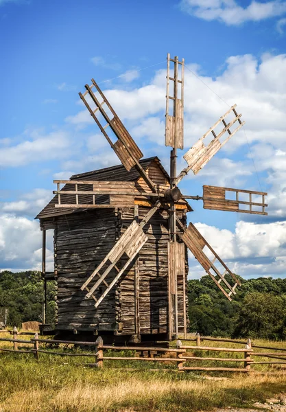 Old wooden windmill. — Stock Photo, Image