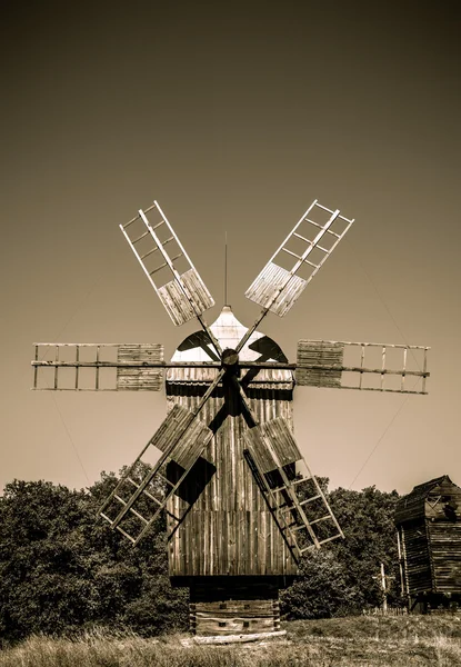 Old wooden windmill. — Stock Photo, Image