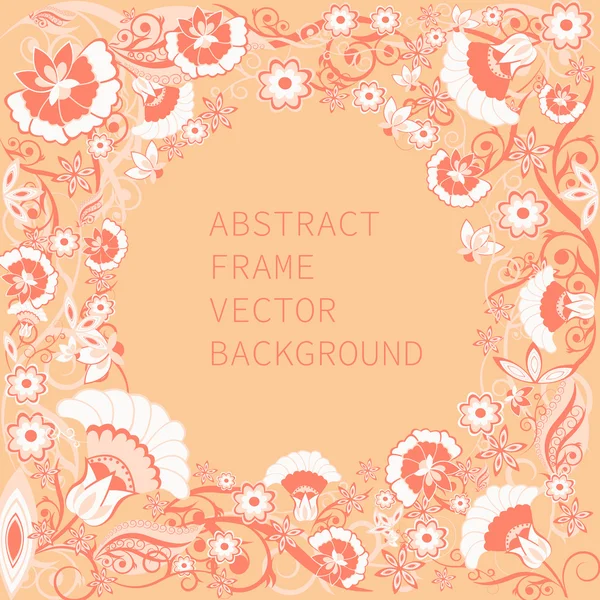 Abstrato-floral-quadro-fundo — Vetor de Stock