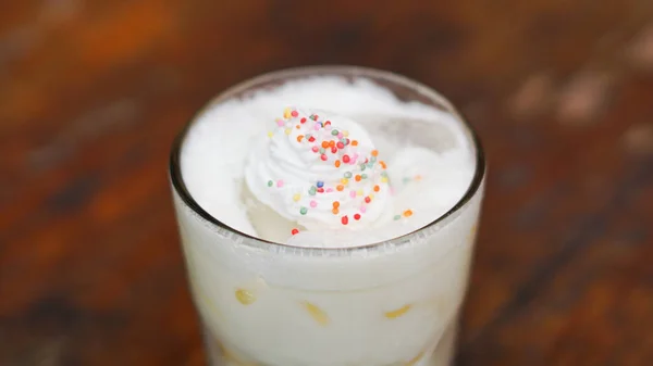 Drink Vanilla Milshake Top Table — Stock Photo, Image
