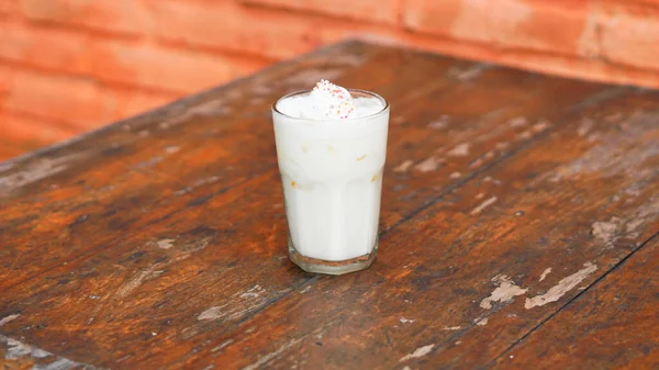 Drink Vanille Milshake Bovenste Tafel — Stockfoto