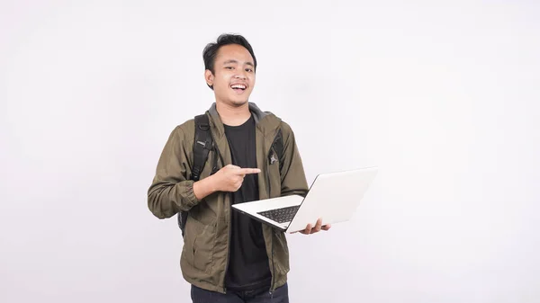 Young Man Wearing — Stock Photo, Image