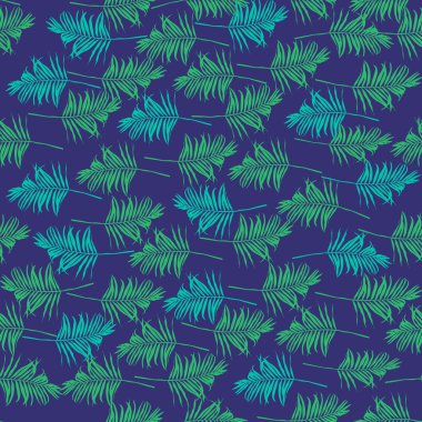 Palmiye yaprakları ile desen