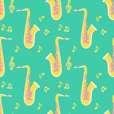Saksafon desen notları ile