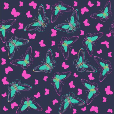 Kelebeklerle kusursuz desen