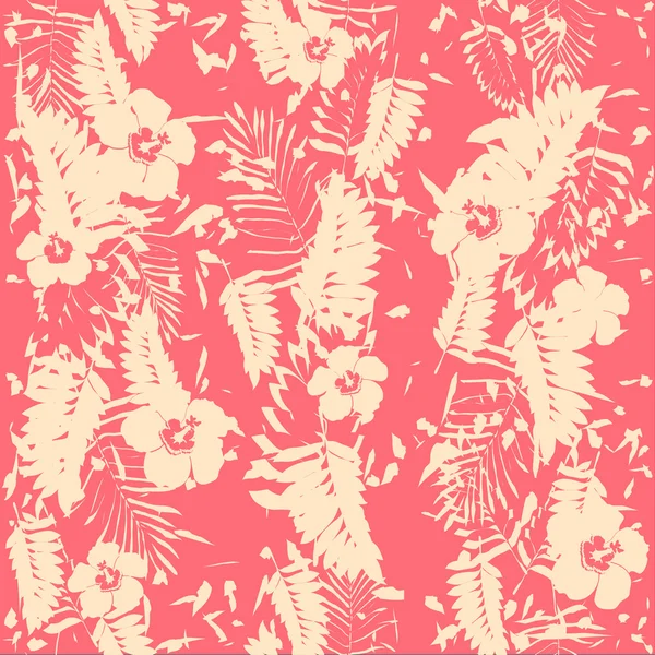 Hibiscus çiçek seamless modeli.