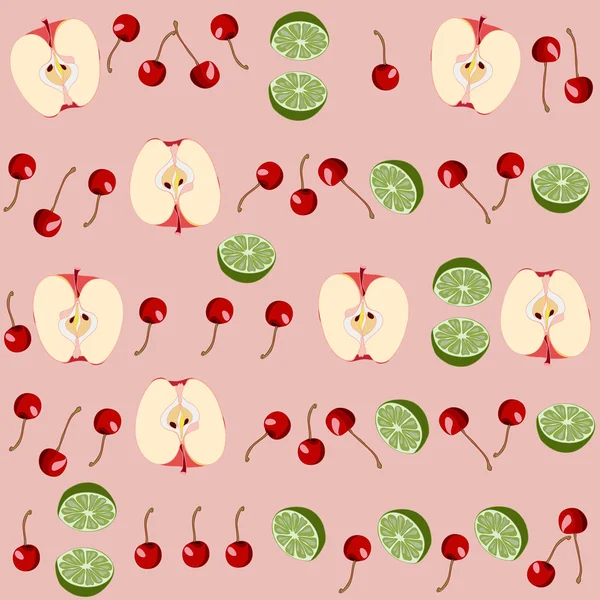 Νόστιμα φρούτα μοτίβο — Διανυσματικό Αρχείο