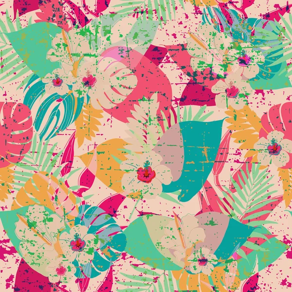 tropikal çiçek desenli