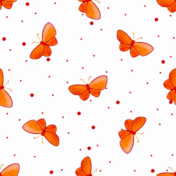 Watercolor butterfly pattern — Stock Vector