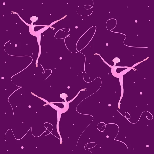 Suluboya balerinler desen