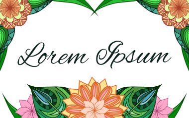 yaprak ve çiçek doodle