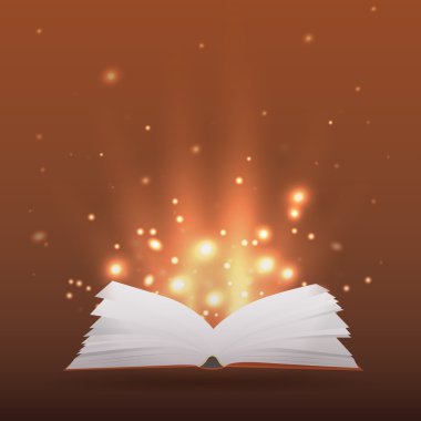 Resimde açık kitap ile