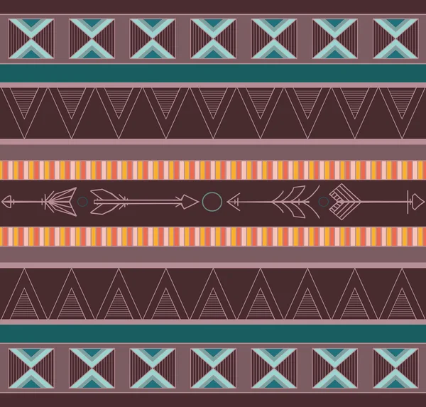 Textura tribal sin costuras con flechas . — Archivo Imágenes Vectoriales