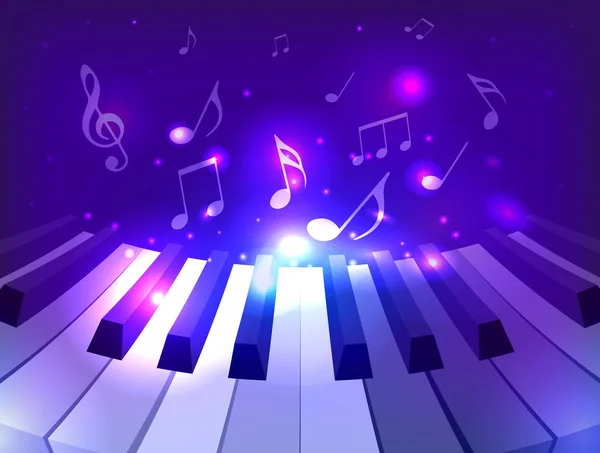 Vector ilustración de teclas de piano — Vector de stock