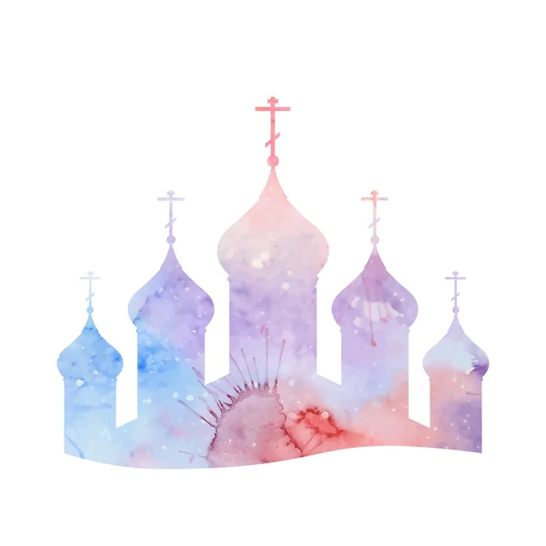 Silhueta da Igreja Ortodoxa — Vetor de Stock
