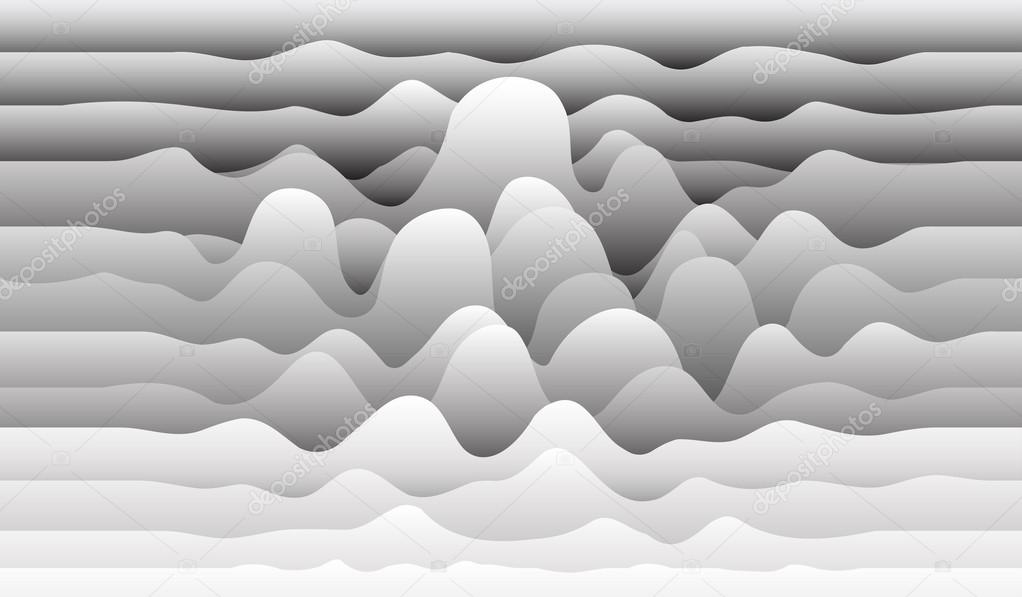 Vector background with paper waves