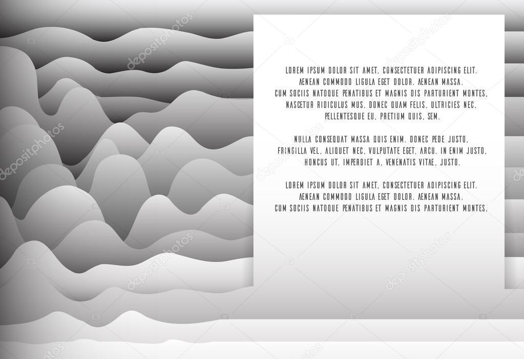 Vector background with paper waves