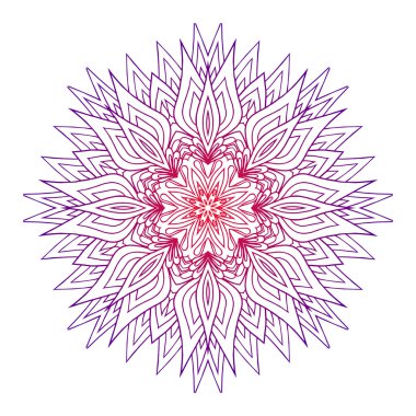 Boho desenli yuvarlak mandala.