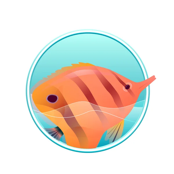 Peces de mar y mar — Vector de stock