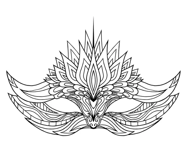 yüz maskesi boho desenli doodle