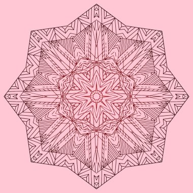 Boho dairesel desen hatları. 