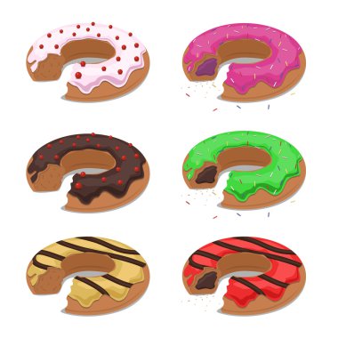 Farklı vektör ısırıldı donuts kümesi 