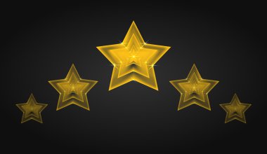  şeffaf altın yıldız vektör  