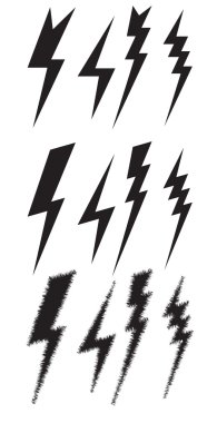 Farklı yıldırım set simgeleri