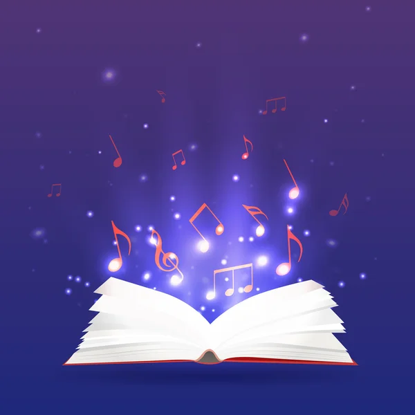 Öppna boken med strålar — Stock vektor
