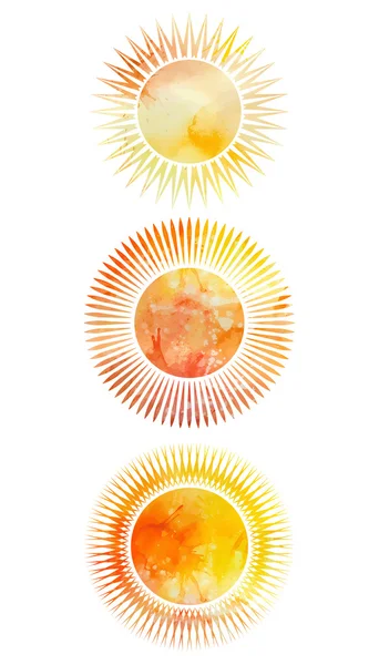 Набор икон солнц — стоковый вектор