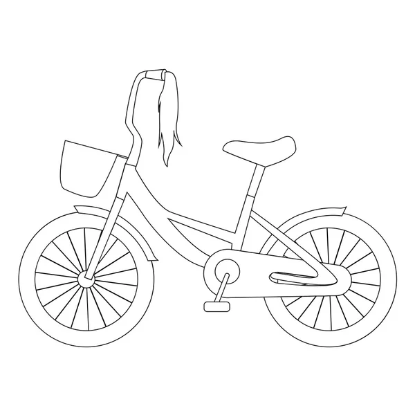 Illustration schématique du vélo pour enfants — Image vectorielle