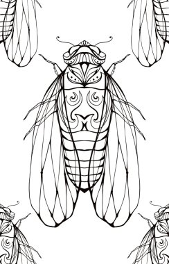  Kontur Ağustos böcekleri ile doku  