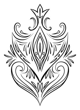 Vintage floral swirls dekor