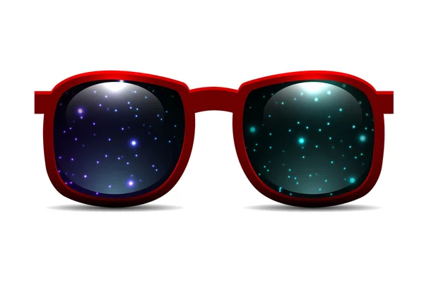 Gafas de sol con espacio en las lentes — Vector de stock