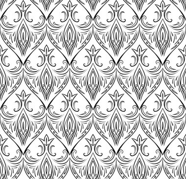 Sorunsuz vintage çiçek doku