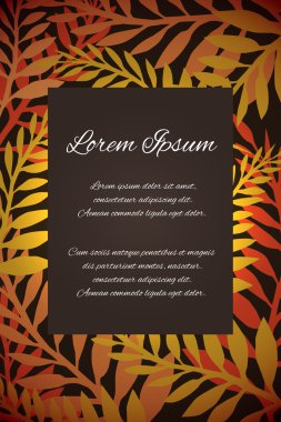 Şablon sonbahar yaprakları