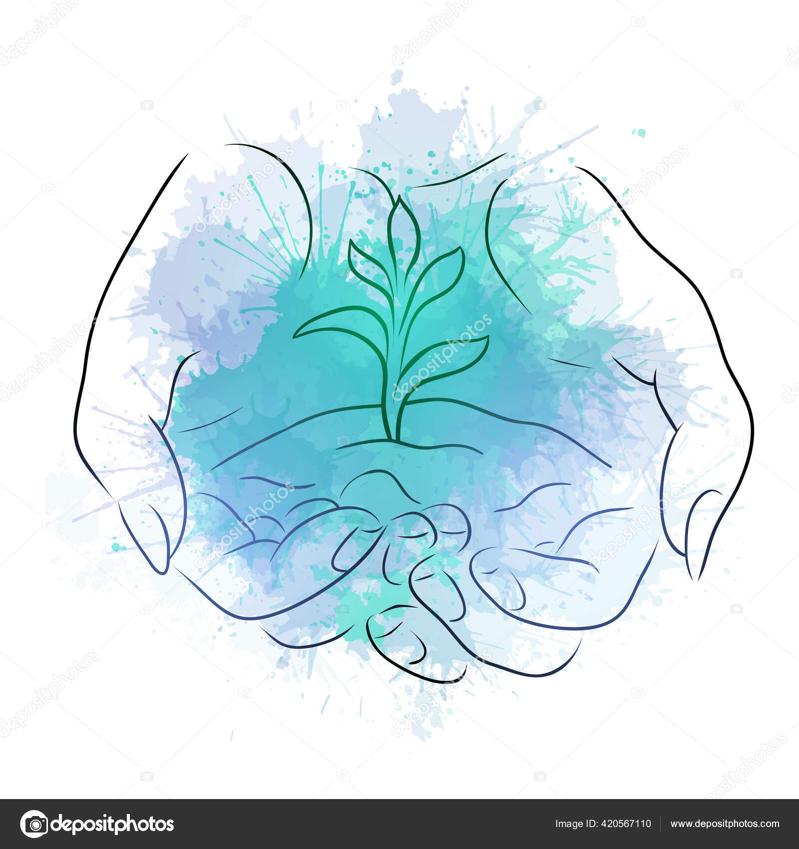 Vector Sketch Illustration Concept Art. Postcard or Poster Environment Day  on the Fifth of June Stock Vector - Illustration of biology, card: 92388711