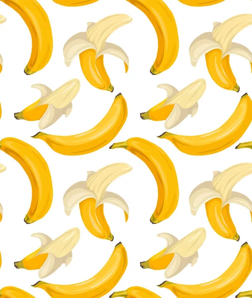 카툰이 패턴에 바나나가 배경에 있습니다 지방의 과일들 입니다 창의력의 — 스톡 벡터
