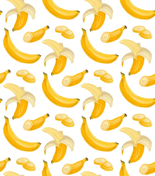 카툰이 형태에 바나나가 배경에 있습니다 지방의 과일들 입니다 창의력을 반사기 — 스톡 벡터