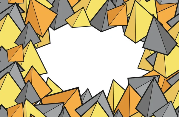 Carte Postale Rectangulaire Horizontale Avec Pyramides Espace Copie Modèle Pour — Image vectorielle