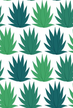 Beyaz arka planda kusursuz tropikal desen. Palmiye yaprakları ve bitkilerden oluşan yeşil siluetin vektör vintage dokusu. Orman yapraklı duvar kağıdı. Yağmur ormanlı kumaş