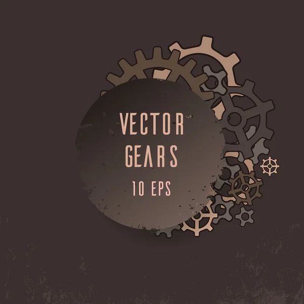 Gears'ı ile Steampunk kapak — Stok Vektör