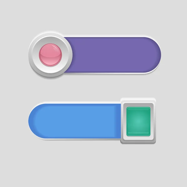 Interruptores de color para su diseño — Archivo Imágenes Vectoriales