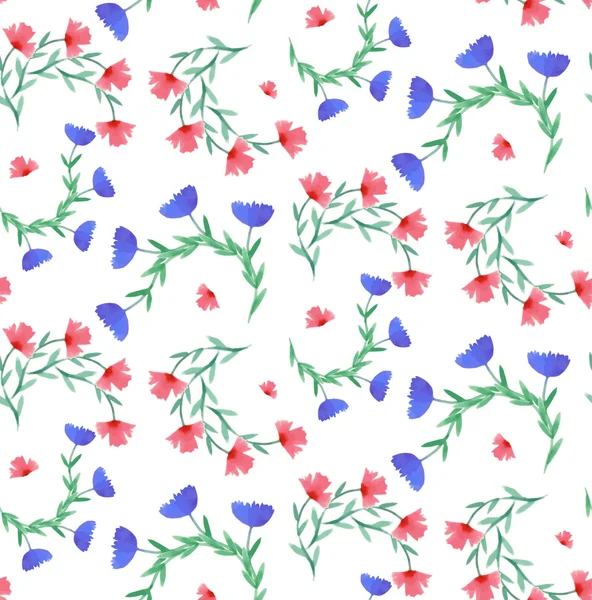 Modèle sans couture avec des fleurs — Image vectorielle