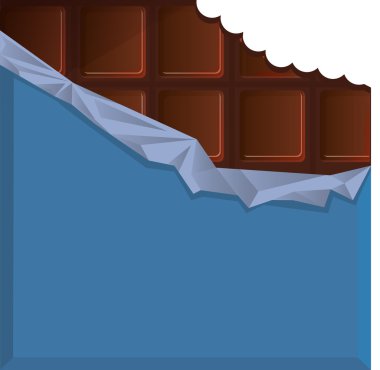 bite chocolate in blue packaging clipart