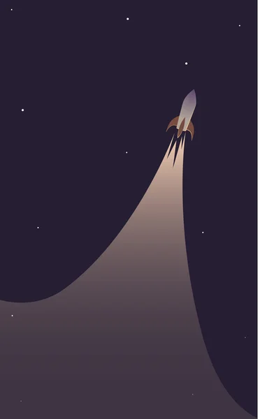 La fusée monte. — Image vectorielle
