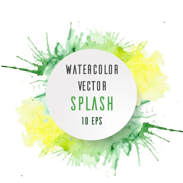 Bedek met aquarel spray — Stockvector