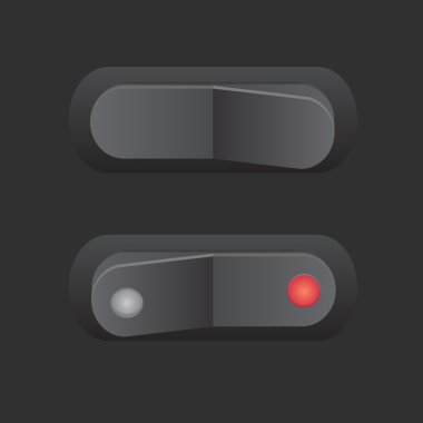 3d anahtarlayıcıları izole siyah